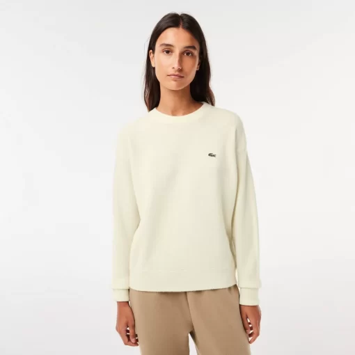 Lacoste Pullover>Damen Woll-Pullover Mit Rundhals Weis 70V