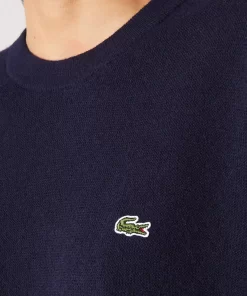 Lacoste Pullover>Damen Woll-Pullover Mit Rundhals Navy Blau 166