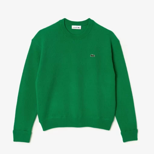 Lacoste Pullover>Damen Woll-Pullover Mit Rundhals Grun Siw