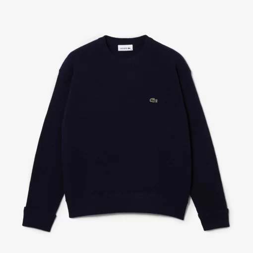 Lacoste Pullover>Damen Woll-Pullover Mit Rundhals Navy Blau 166