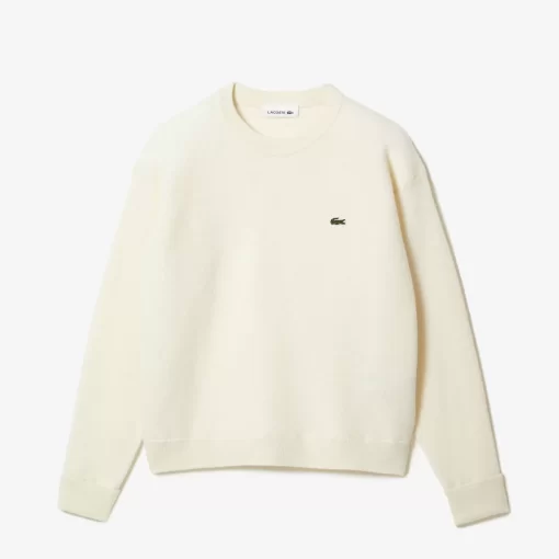 Lacoste Pullover>Damen Woll-Pullover Mit Rundhals Weis 70V