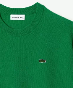 Lacoste Pullover>Damen Woll-Pullover Mit Rundhals Grun Siw