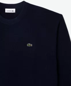 Lacoste Pullover>Damen Woll-Pullover Mit Rundhals Navy Blau 166