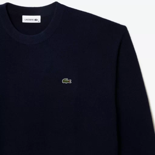 Lacoste Pullover>Damen Woll-Pullover Mit Rundhals Navy Blau 166