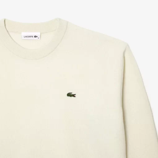 Lacoste Pullover>Damen Woll-Pullover Mit Rundhals Weis 70V