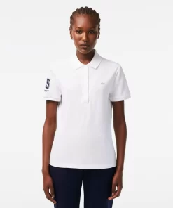 Lacoste Poloshirts>Damen X Club Med Poloshirt Aus Baumwolle Weis 001