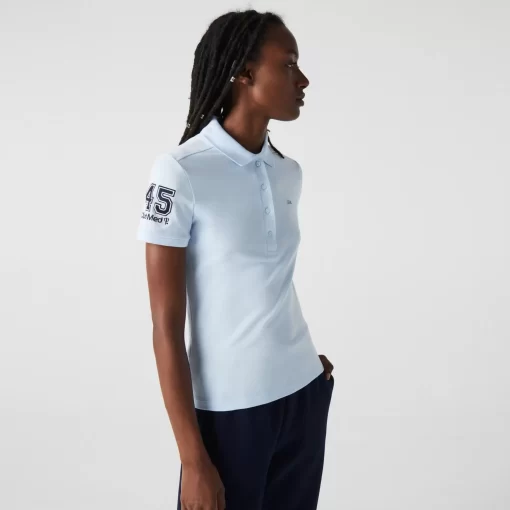 Lacoste Poloshirts>Damen X Club Med Poloshirt Aus Baumwolle Hellblau T01