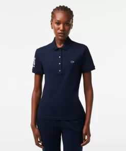 Lacoste Poloshirts>Damen X Club Med Poloshirt Aus Baumwolle Navy Blau 166