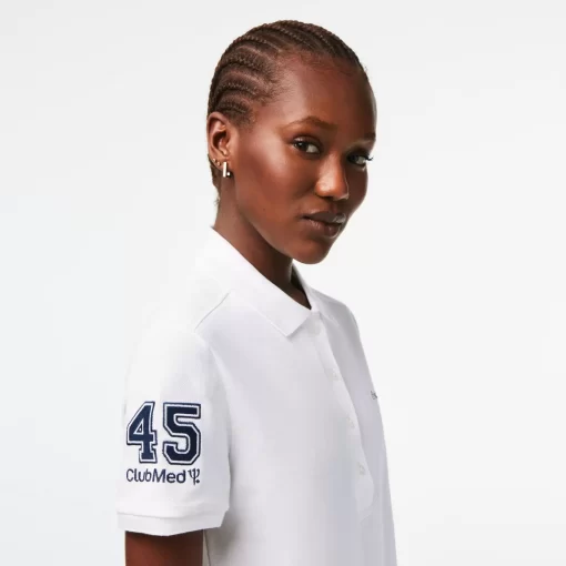 Lacoste Poloshirts>Damen X Club Med Poloshirt Aus Baumwolle Weis 001