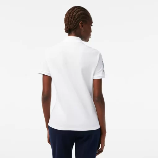 Lacoste Poloshirts>Damen X Club Med Poloshirt Aus Baumwolle Weis 001