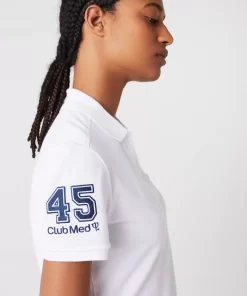 Lacoste Poloshirts>Damen X Club Med Poloshirt Aus Baumwolle Weis 001