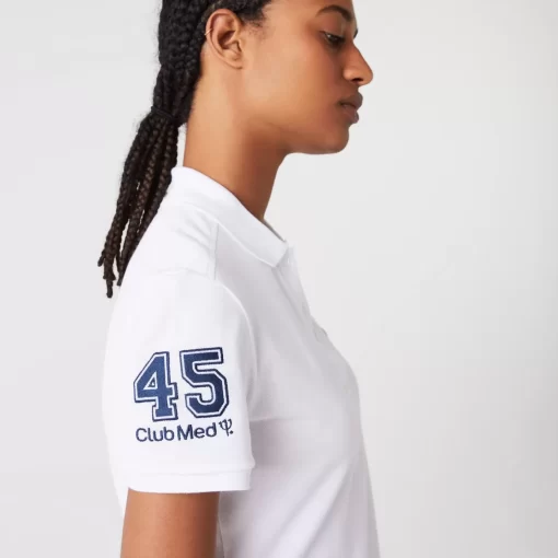 Lacoste Poloshirts>Damen X Club Med Poloshirt Aus Baumwolle Weis 001