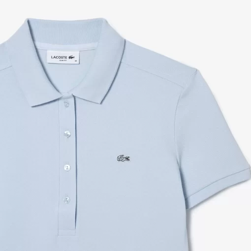 Lacoste Poloshirts>Damen X Club Med Poloshirt Aus Baumwolle Hellblau T01