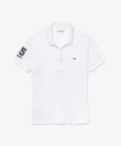 Lacoste Poloshirts>Damen X Club Med Poloshirt Aus Baumwolle Weis 001