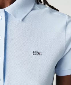 Lacoste Poloshirts>Damen X Club Med Poloshirt Aus Baumwolle Hellblau T01