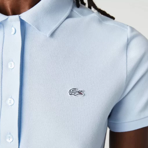 Lacoste Poloshirts>Damen X Club Med Poloshirt Aus Baumwolle Hellblau T01