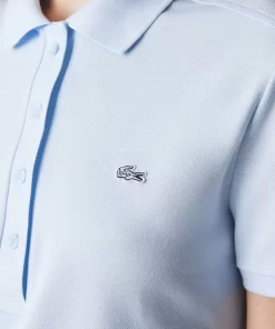 Lacoste Poloshirts>Damen X Club Med Poloshirt Aus Baumwolle Hellblau T01