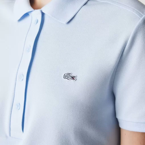 Lacoste Poloshirts>Damen X Club Med Poloshirt Aus Baumwolle Hellblau T01