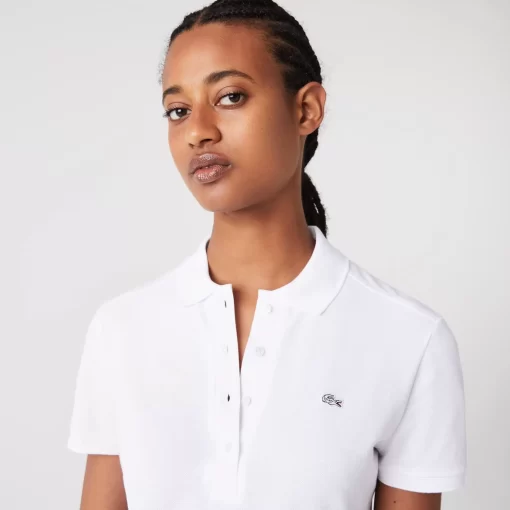 Lacoste Poloshirts>Damen X Club Med Poloshirt Aus Baumwolle Weis 001