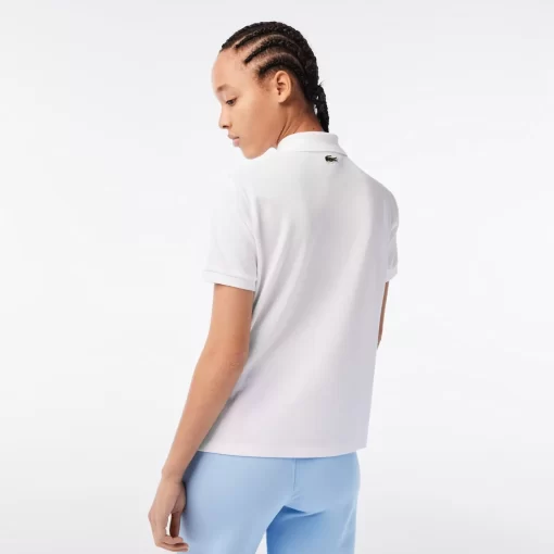 Lacoste Poloshirts>Damen X Netflix Poloshirt Mit Krokodil-Print Weis Vik