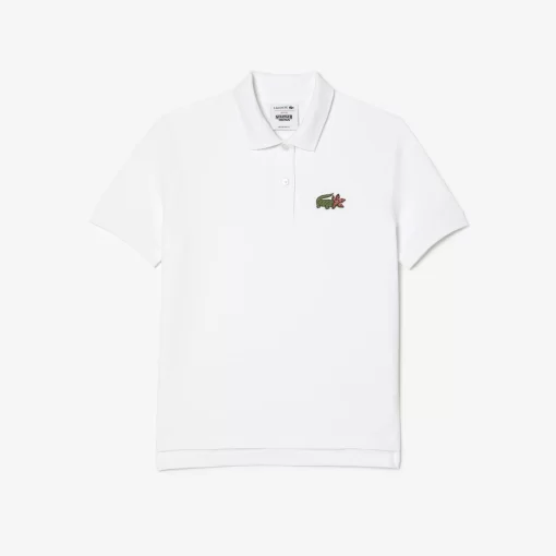 Lacoste Poloshirts>Damen X Netflix Poloshirt Mit Krokodil-Print Weis Vih