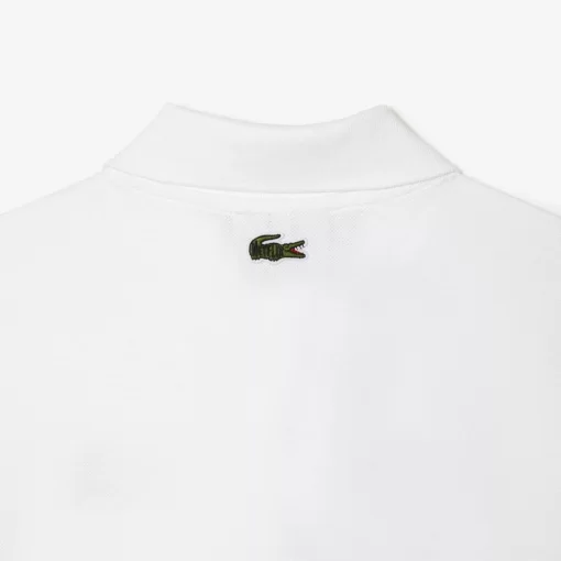 Lacoste Poloshirts>Damen X Netflix Poloshirt Mit Krokodil-Print Weis Vik