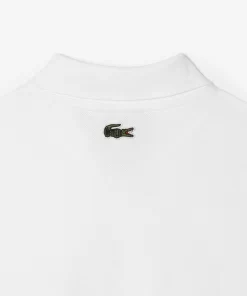 Lacoste Poloshirts>Damen X Netflix Poloshirt Mit Krokodil-Print Weis Vih