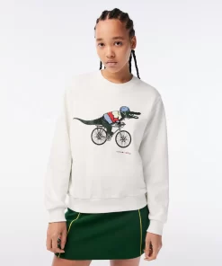 Lacoste Sweatshirts>Damen X Netflix Sweatshirt Aus Bio-Baumwollfleece Weis 70V