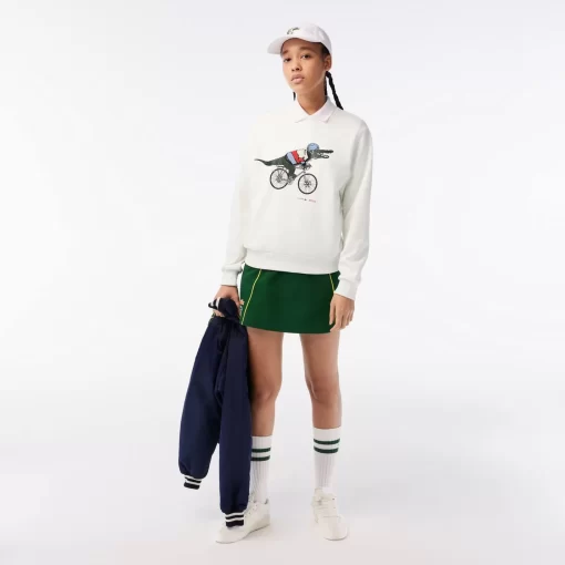 Lacoste Sweatshirts>Damen X Netflix Sweatshirt Aus Bio-Baumwollfleece Weis 70V