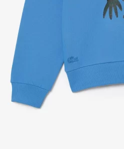 Lacoste Sweatshirts>Damen X Netflix Sweatshirt Aus Bio-Baumwollfleece Atherisches Blau L99