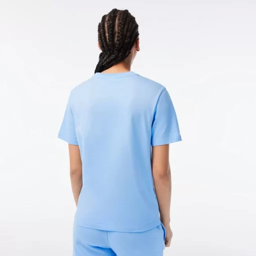 Lacoste T-Shirts>Damen X Netflix T-Shirt Aus Bio-Baumwolljersey Pastellblau Hbp