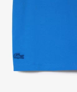 Lacoste T-Shirts>Damen X Netflix T-Shirt Aus Bio-Baumwolljersey Atherisches Blau L99