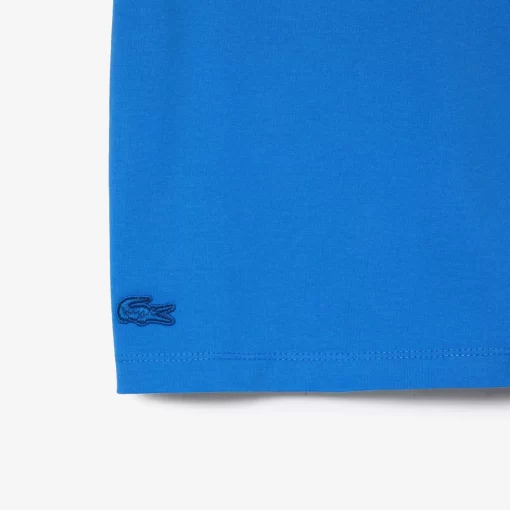 Lacoste T-Shirts>Damen X Netflix T-Shirt Aus Bio-Baumwolljersey Atherisches Blau L99