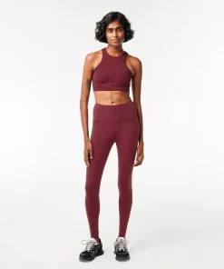 Lacoste Sportbekleidung>Damen Leggings Aus Recyceltem Polyester Burgunder Yup