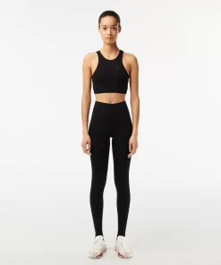 Lacoste Sportbekleidung>Damen Leggings Aus Recyceltem Polyester Schwarz 031