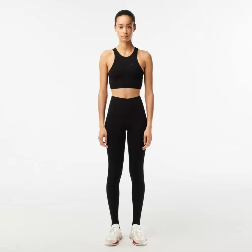 Lacoste Sportbekleidung>Damen Leggings Aus Recyceltem Polyester Schwarz 031