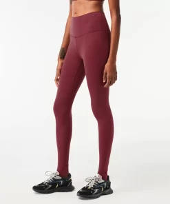 Lacoste Sportbekleidung>Damen Leggings Aus Recyceltem Polyester Burgunder Yup