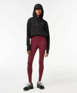 Lacoste Sportbekleidung>Damen Leggings Aus Recyceltem Polyester Burgunder Yup