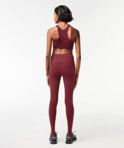 Lacoste Sportbekleidung>Damen Leggings Aus Recyceltem Polyester Burgunder Yup