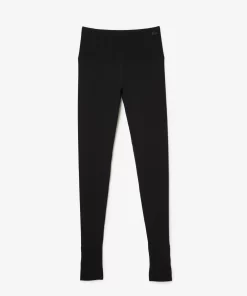 Lacoste Sportbekleidung>Damen Leggings Aus Recyceltem Polyester Schwarz 031