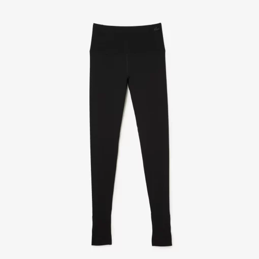 Lacoste Sportbekleidung>Damen Leggings Aus Recyceltem Polyester Schwarz 031