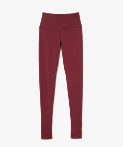 Lacoste Sportbekleidung>Damen Leggings Aus Recyceltem Polyester Burgunder Yup