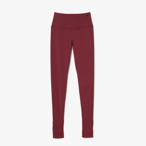 Lacoste Sportbekleidung>Damen Leggings Aus Recyceltem Polyester Burgunder Yup