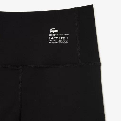 Lacoste Sportbekleidung>Damen Leggings Aus Recyceltem Polyester Schwarz 031