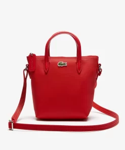 Lacoste Crossbody Taschen>Damen Mini Tote Bag L.12.12 Concept Aus Petit Pique High Risk Red 883