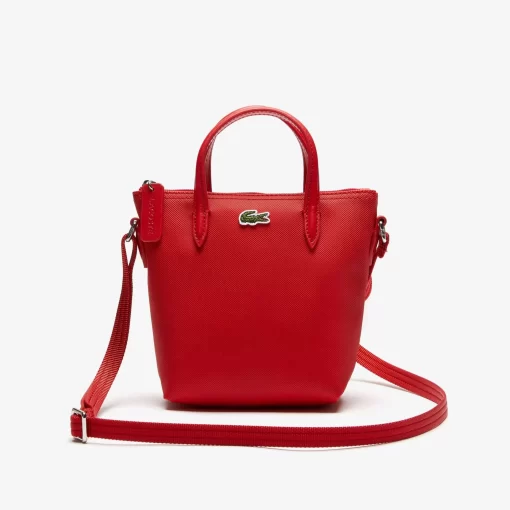 Lacoste Crossbody Taschen>Damen Mini Tote Bag L.12.12 Concept Aus Petit Pique High Risk Red 883