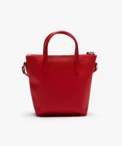 Lacoste Crossbody Taschen>Damen Mini Tote Bag L.12.12 Concept Aus Petit Pique High Risk Red 883