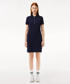 Lacoste Kleider & Röcke>Damen Polokleid Aus Stretch-Baumwoll-Pique Navy Blau 166