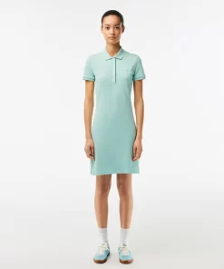 Lacoste Kleider & Röcke>Damen Polokleid Aus Stretch-Baumwoll-Pique Pastille Minzgrun Lgf