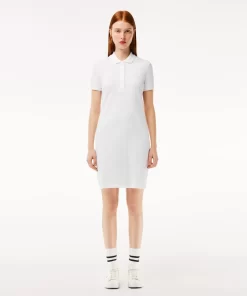 Lacoste Kleider & Röcke>Damen Polokleid Aus Stretch-Baumwoll-Pique Weis 001